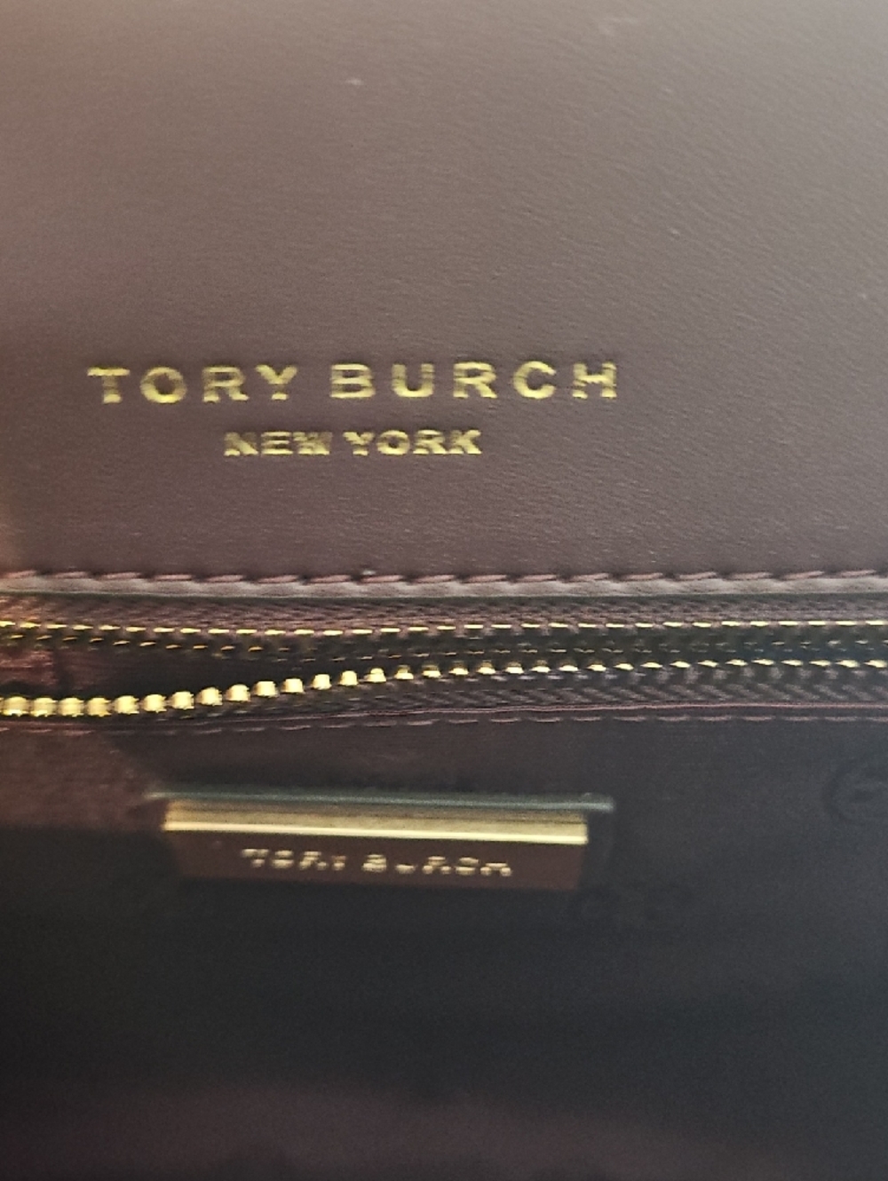 Tory Burch Quilted Willa Leather Shoulder Bag - Wine/claret with Gold Hardware - Picture 13 of 15
